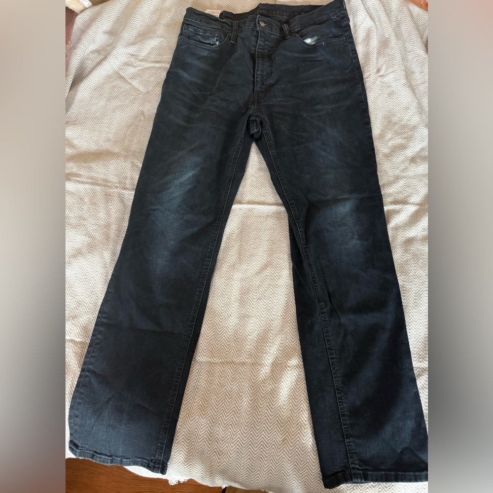 Levi's Dark Cotton-Blend Jeans Size 38x34